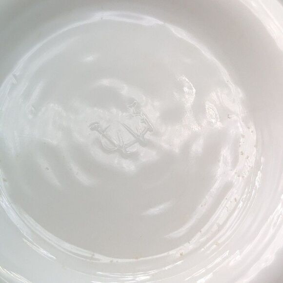 Vintage White Milk Glass Coffee Tea Punch Cup Fruits Pattern Westmoreland 1950s - Picture 5 of 12